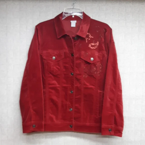 Chico's Velvet Jacket - Picture 1 of 6